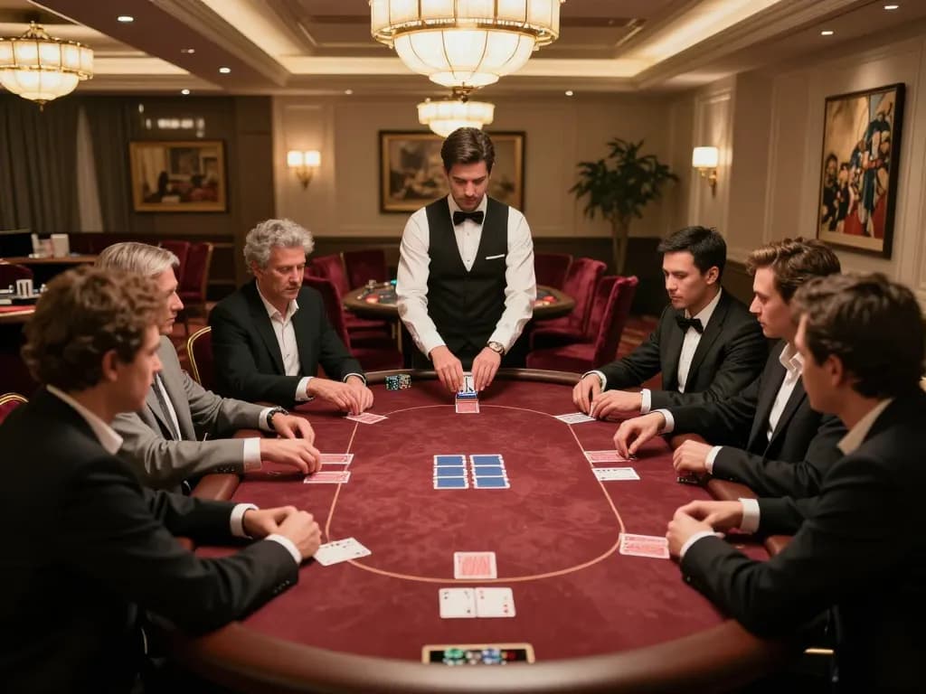 Players engage in a strategic poker game at 789Club's upscale high-roller room.