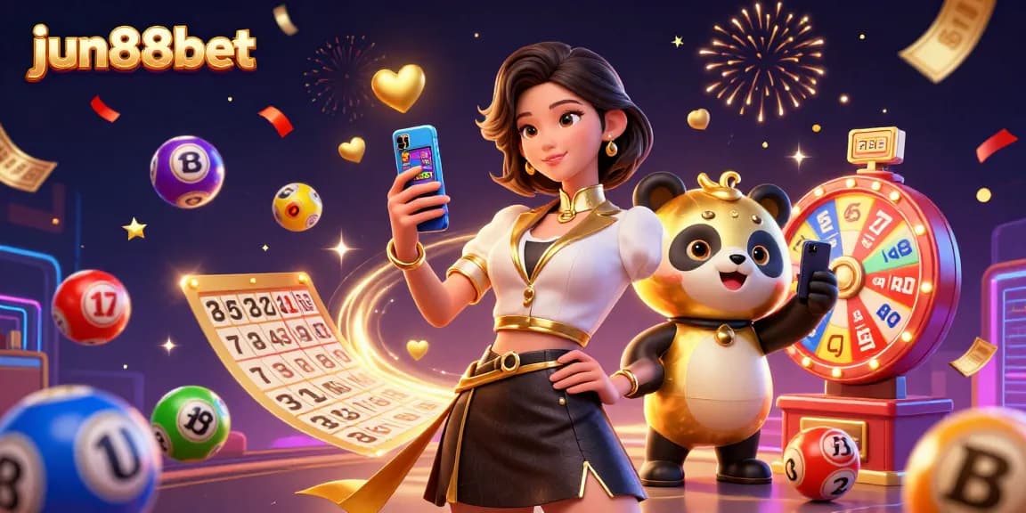 Engage with jun88bet's vibrant casino experience, featuring dynamic lottery games and celebrations.