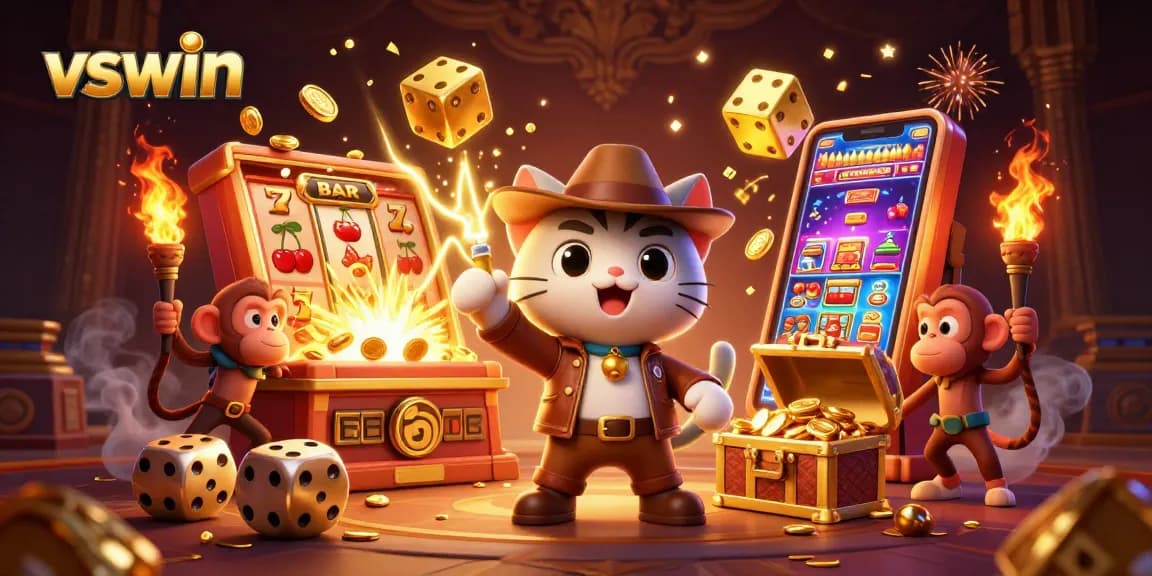 Experience the excitement of vswin with vibrant casino graphics and thrilling game elements.
