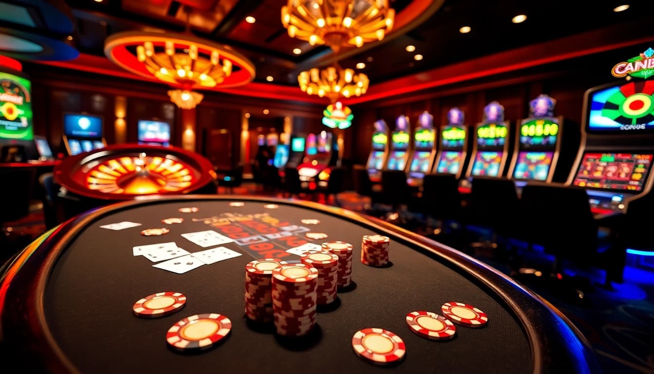SODO66 players enjoy an exciting game of poker at a luxurious casino table.