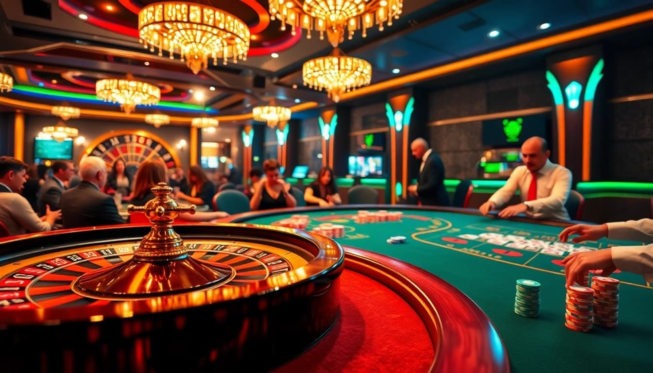 Engage in thrilling games at https://8xx.space/ with vibrant casino visuals and excited players.