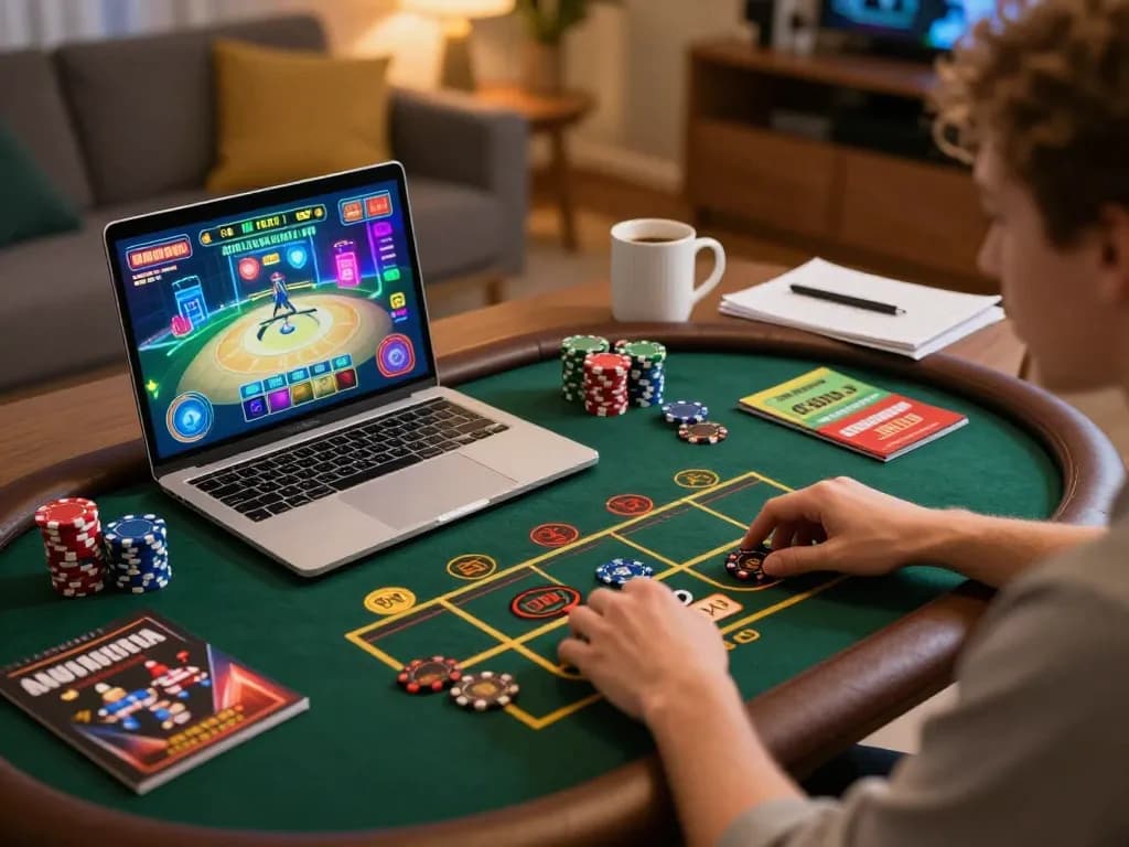 Engaged user enjoying online casino gameplay at go88 with interactive live dealer.