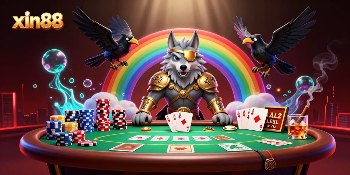 Engage in thrilling gameplay at xin88 with an epic scene of Norse-inspired characters amidst a vibrant casino.