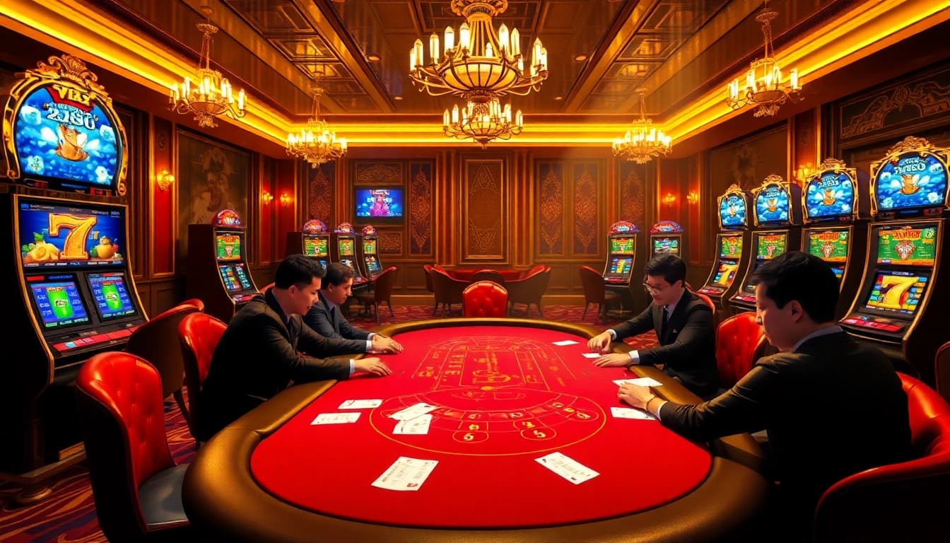 Experience the thrill of gambling at ZX88, the premier online casino, featuring lively poker tables and vibrant slot machines.
