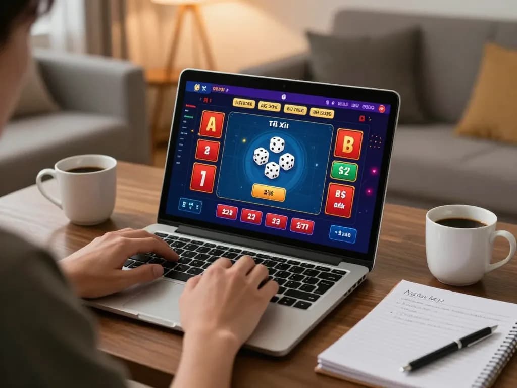 TaiXiuOnline8 enables users to place bets on engaging dice games, showcasing an inviting online gambling setup.