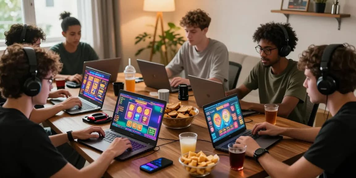 Players enjoying online gaming at jumpspace.org.uk, highlighting vibrant casino experiences.