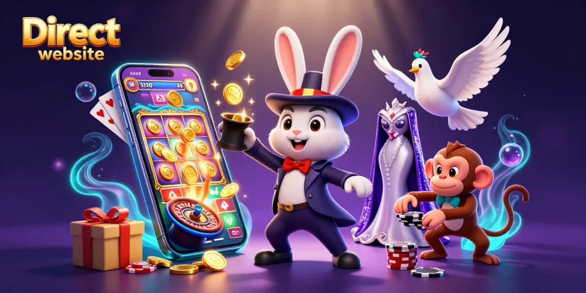 Experience the thrill of winning at the Direct website with vibrant slot games and animated characters.