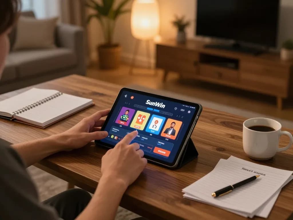 Engaging in online gaming to tải sunwin for an exciting casino experience.