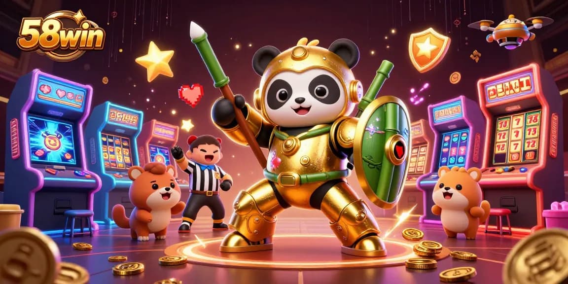 Play engaging casino games at 58win featuring vibrant 3D graphics and animated characters.