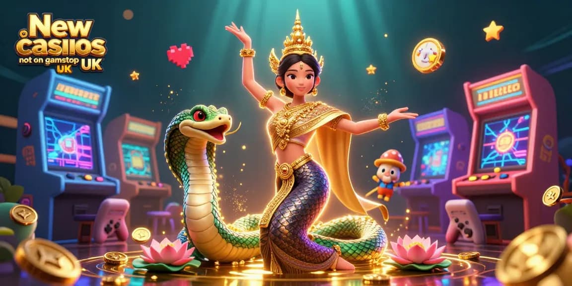 Play exciting games at New casinos not on gamstop UK with a vibrant scene full of dynamic characters and elements.