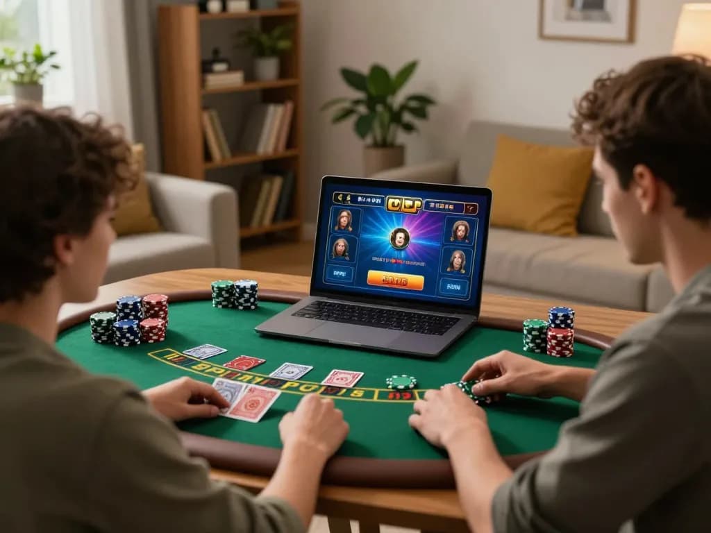 Player engaging with MM88 live dealer blackjack game in cozy home office