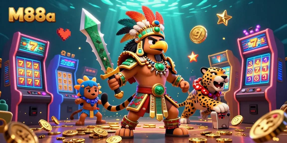 Engage with M88a by playing vibrant slots featuring Aztec eagles and jaguar warriors.