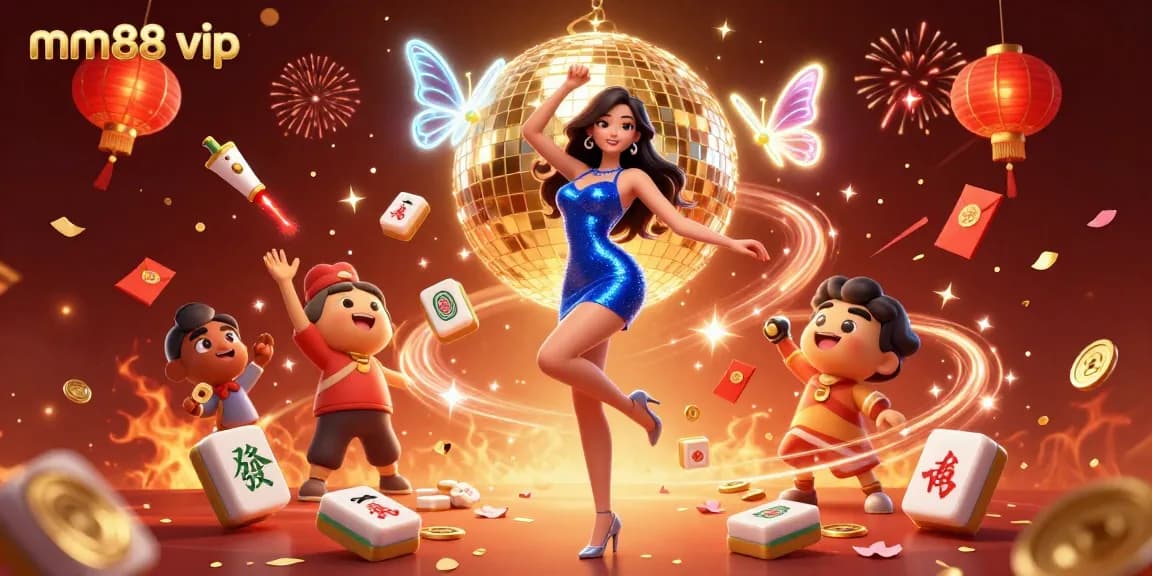 Experience the thrill of gaming at mm88 vip with exciting 3D elements and vibrant colors surrounding a dynamic character.
