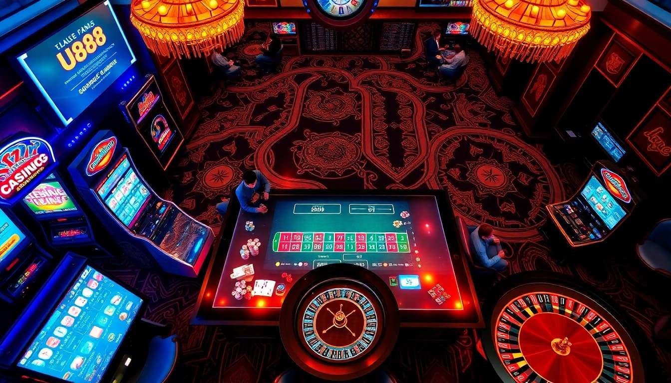 Engage with the U888 online casino experience featuring glamorous gaming elements and lively players.