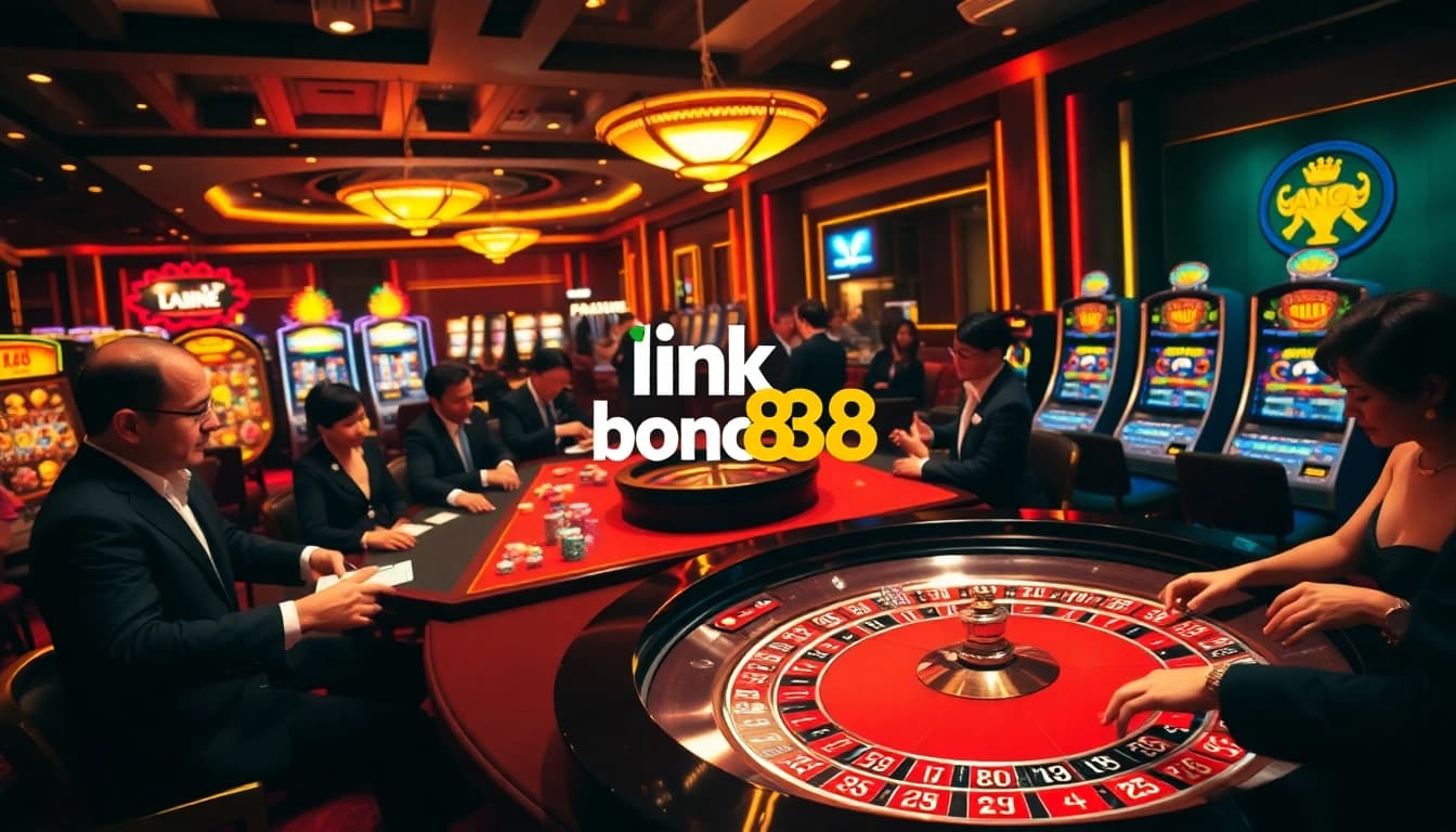 Experience thrilling gameplay at link bong88 with vibrant casino visuals featuring roulette and slots.