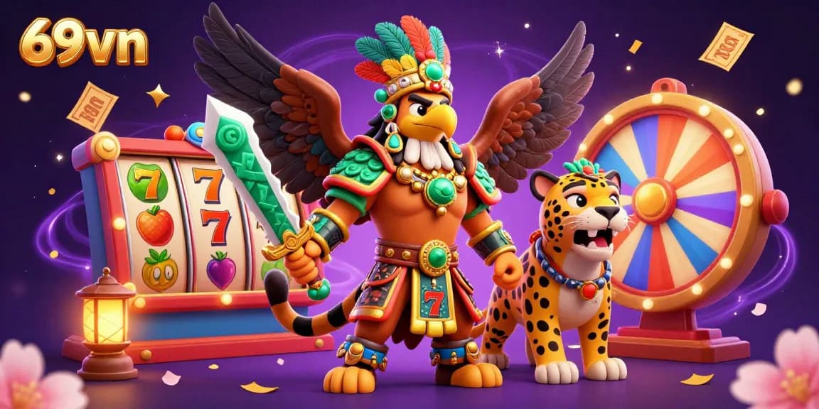 Experience thrilling wins at 69vn with dynamic slot reels and Aztec warriors in action.