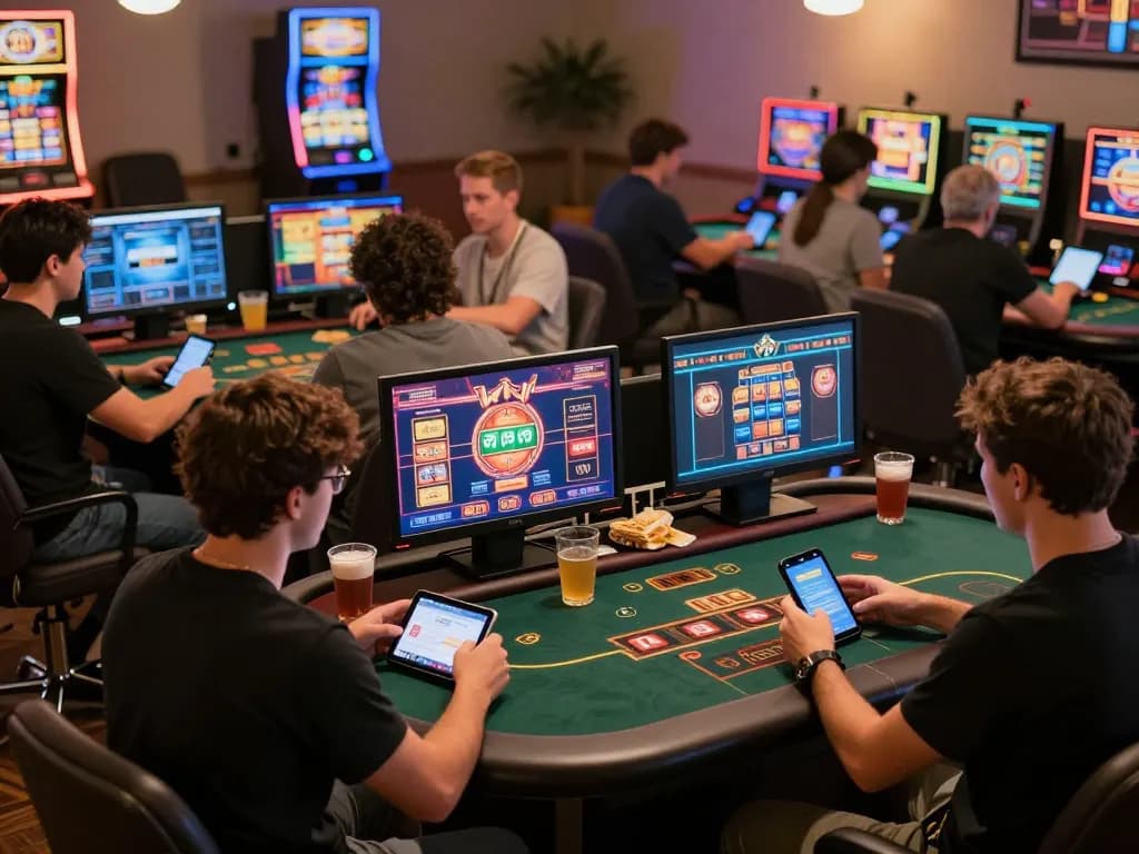 va88 players enjoy online gaming sessions with vibrant screens and strategic gameplay at home