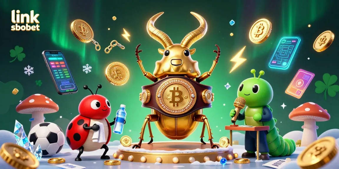 Experience thrilling sports betting with link sbobet, showcasing colorful characters and dynamic betting elements.