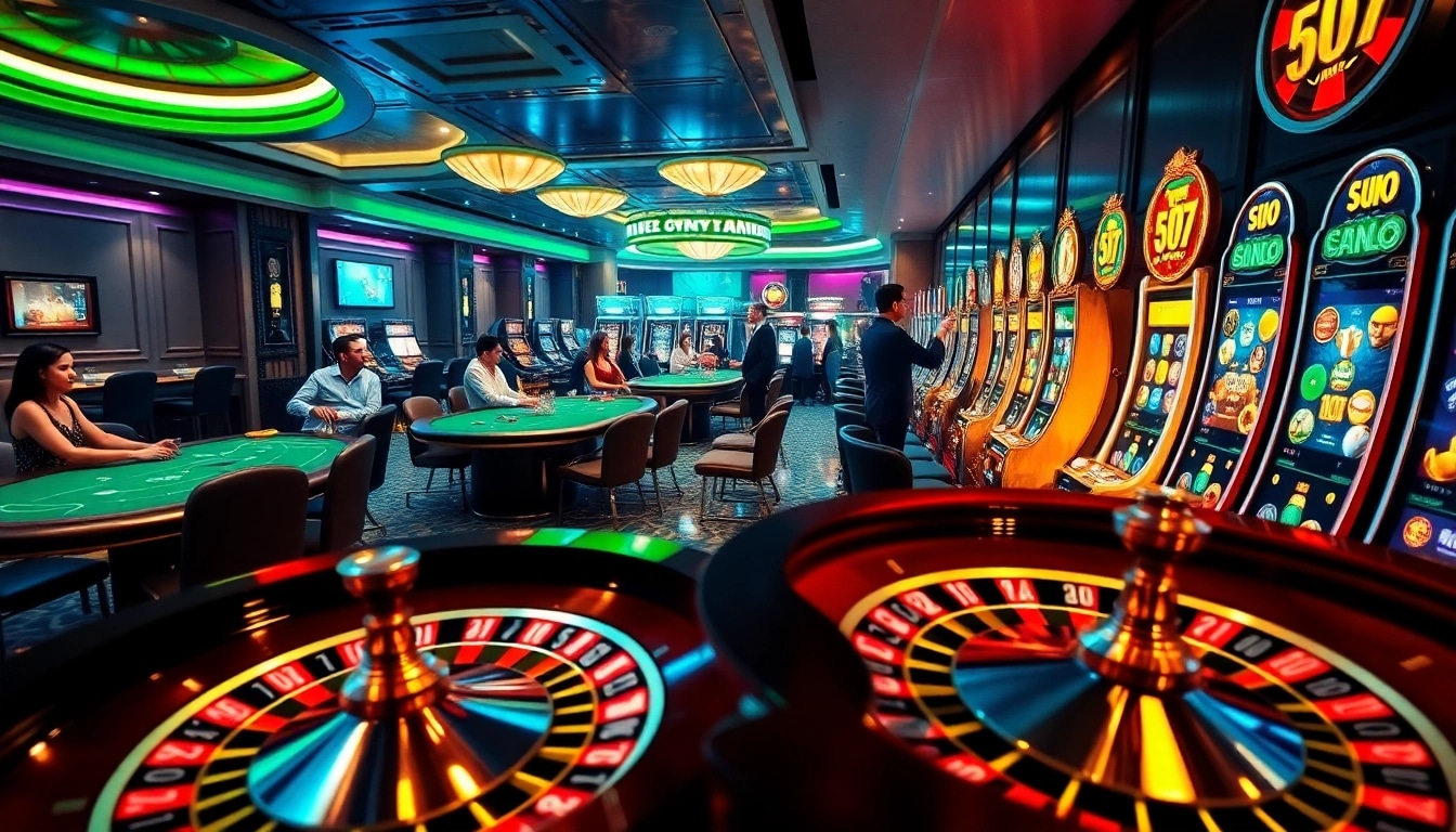 Players enjoying roulette and slots at http://go88hv.com/ online casino, showcasing excitement and competition.