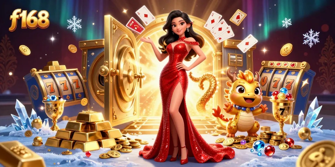 Experience thrilling wins with f168's captivating casino illustration, showcasing games and excitement.