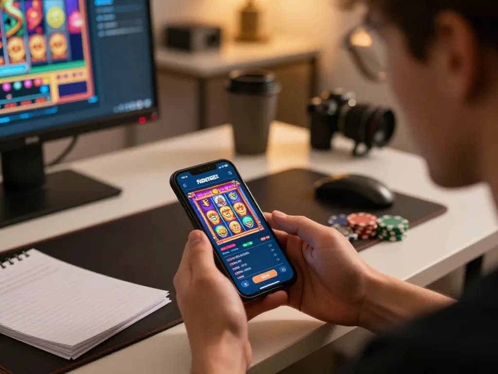 Player engaging with fabet88z casino app on smartphone during exciting online gameplay
