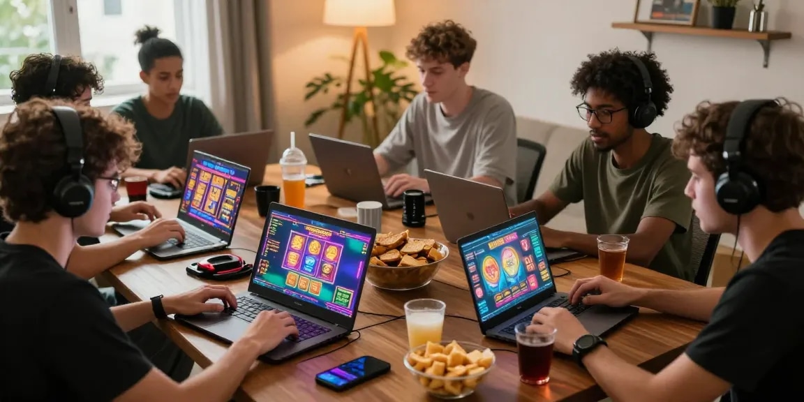 Players enjoying online gaming at jumpspace.org.uk, highlighting vibrant casino experiences.