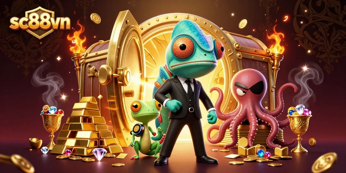 Experience thrilling action at sc88vn with colorful characters in a vibrant casino scene.