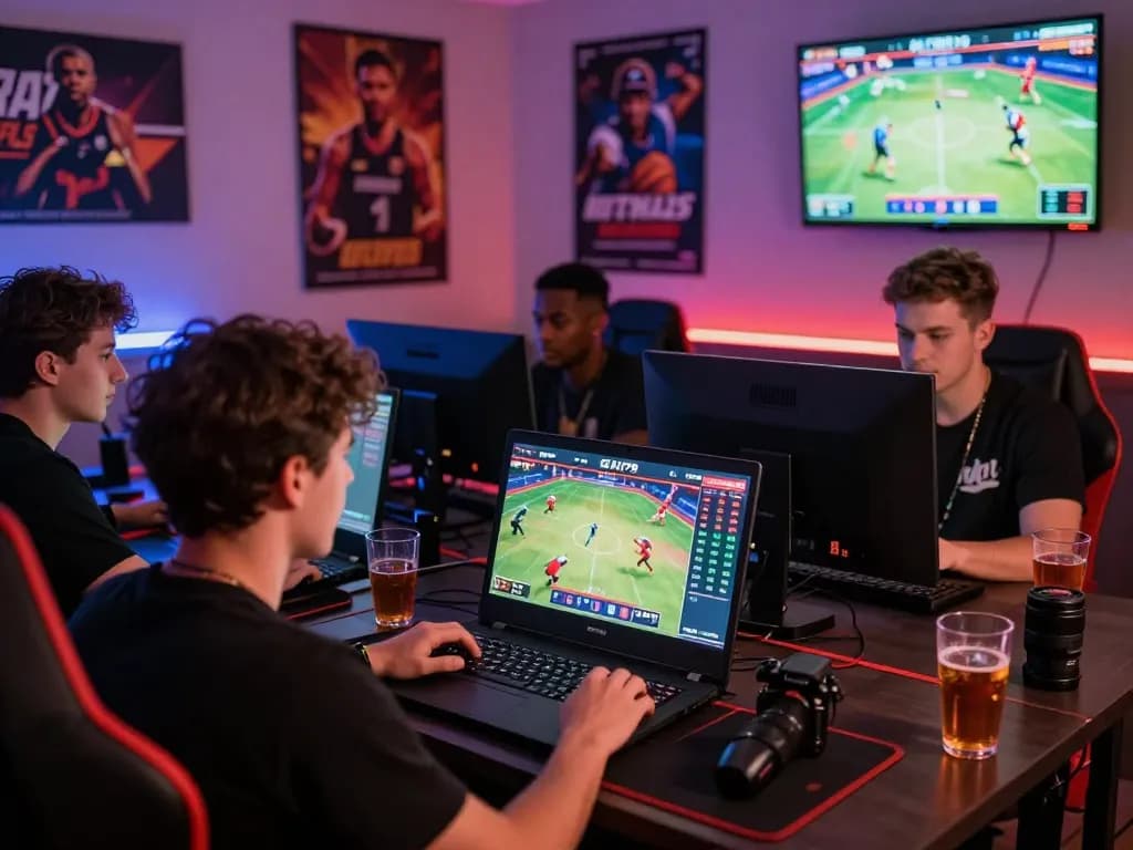 Engaged players at home gaming about live matches on https://ga179.press/ showcasing vibrant betting atmosphere.