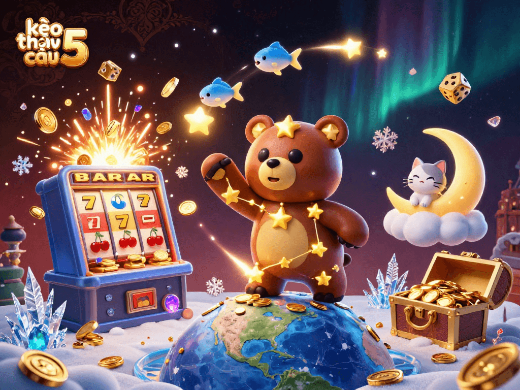 Engage with kèo nhà cái 5 and revel in amazing casino jackpots amidst celestial characters.