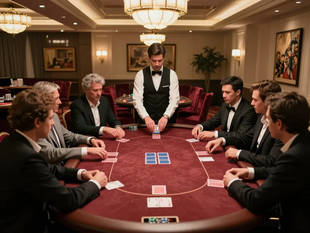 Players engage in a strategic poker game at 789Club's upscale high-roller room.