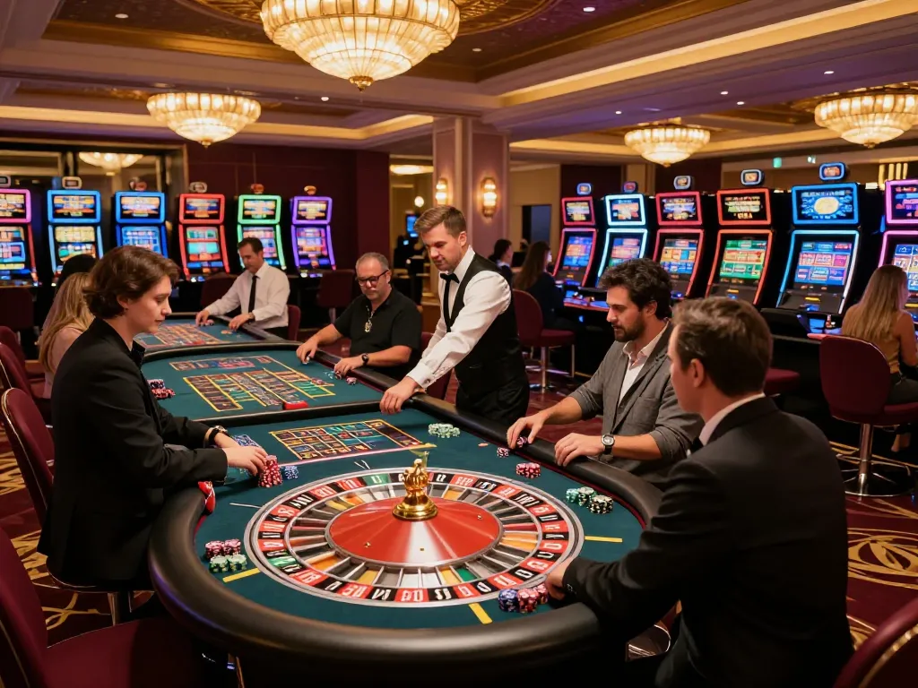 KONG 88 players engaged at a roulette table, showcasing exhilarating casino atmosphere.