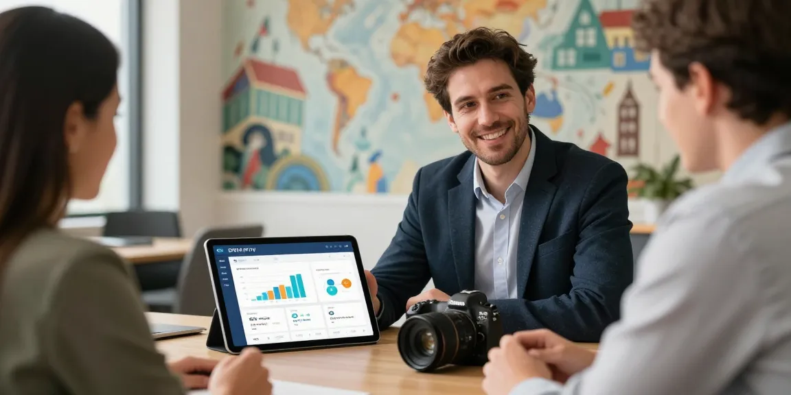 British IPTV Reseller demonstrating local service benefits to a trusted provider in a professional setting.