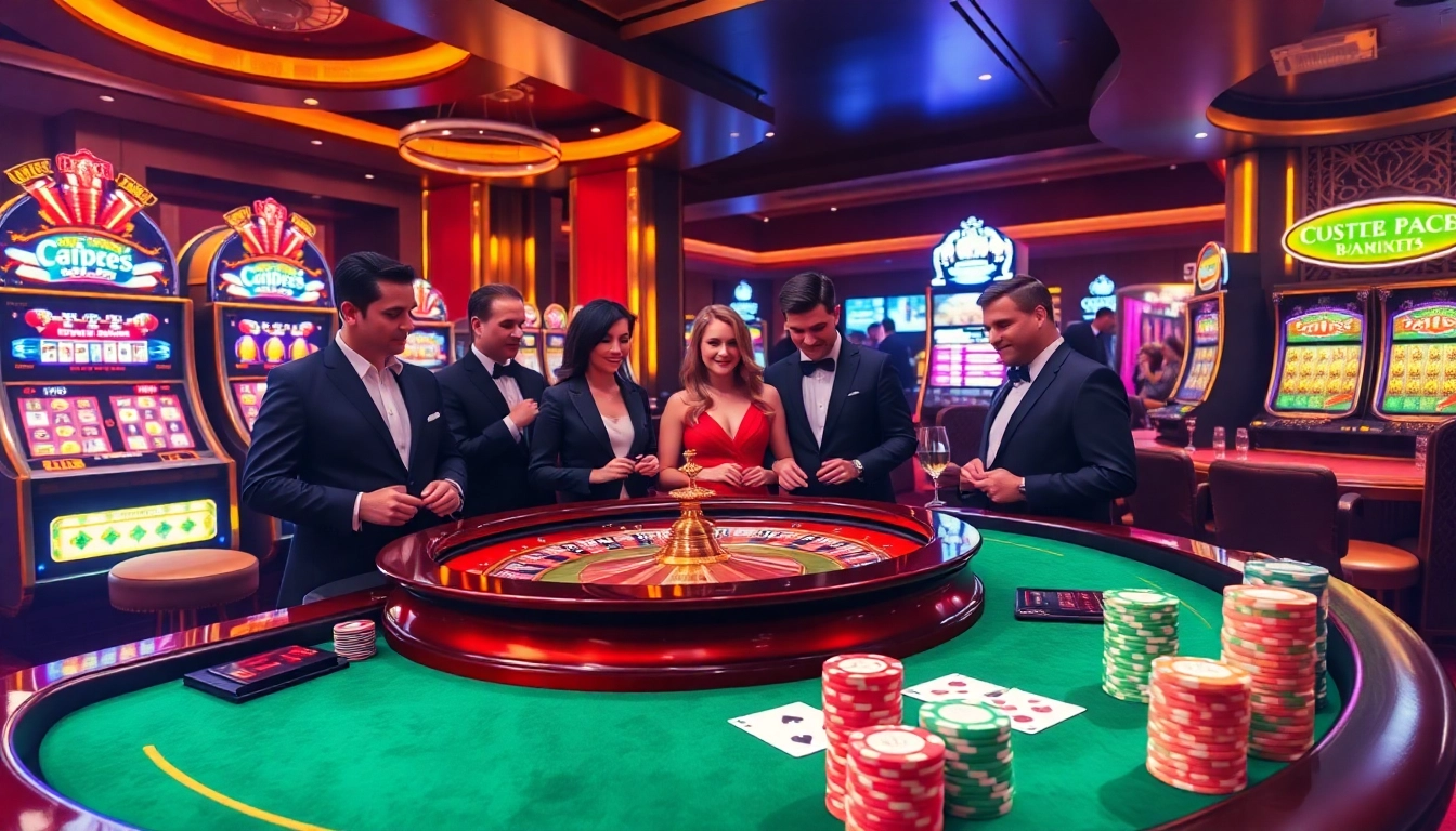 Engaged players enjoying the thrilling experience of OPEN 88 at a luxury casino table.