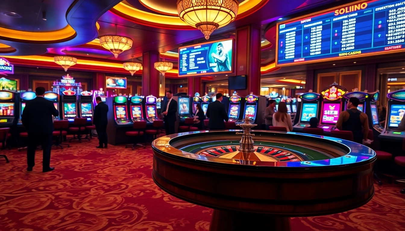 Experience the thrill of betting at SODO CASINO with vibrant tables and exciting gaming scenes.