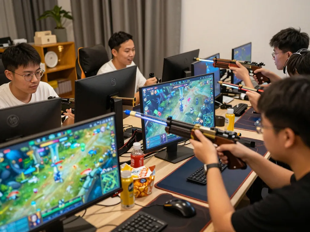 bắn cá đổi thưởng gameplay with players strategizing in an engaging home setup.