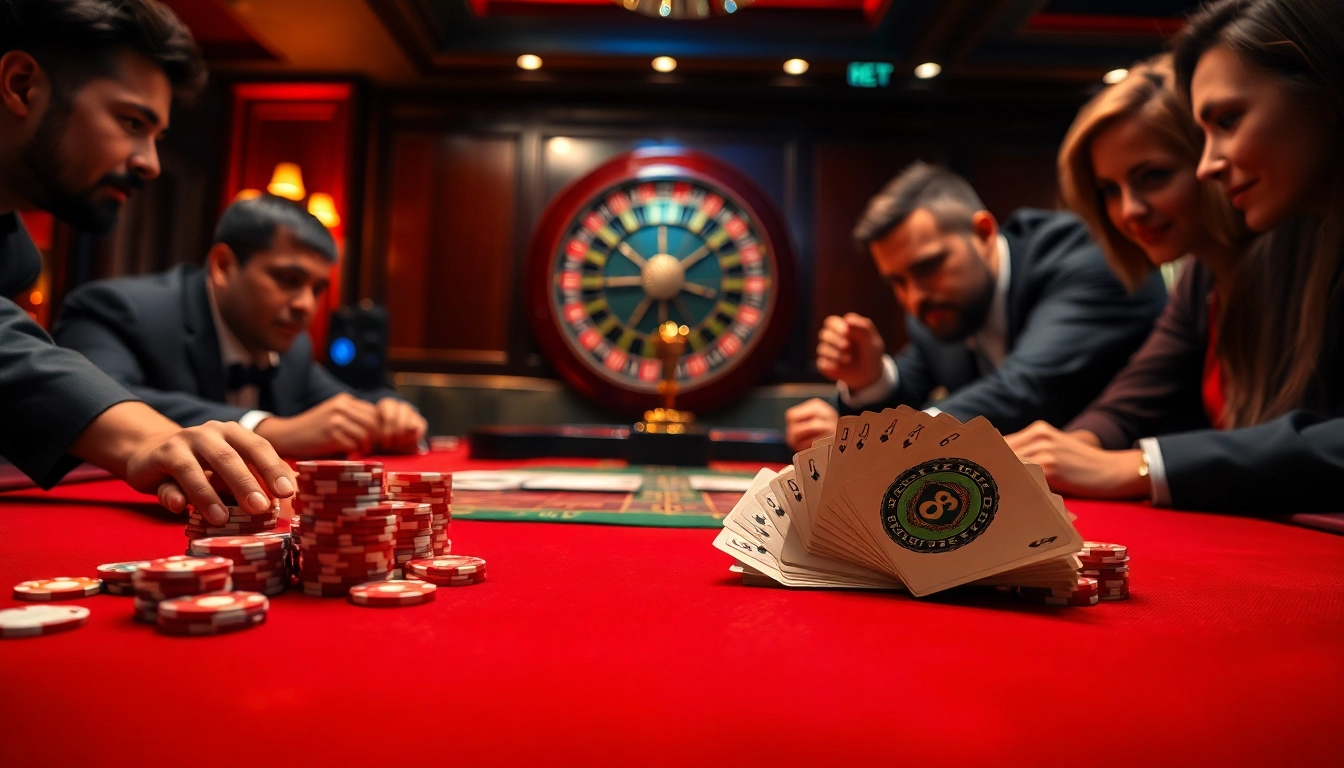 Engaging gaming action at luck8.london with vibrant chips and casino table excitement.