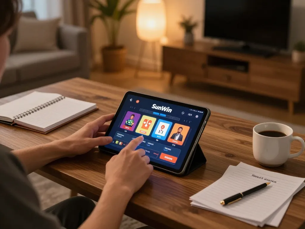 Engaging in online gaming to tải sunwin for an exciting casino experience.