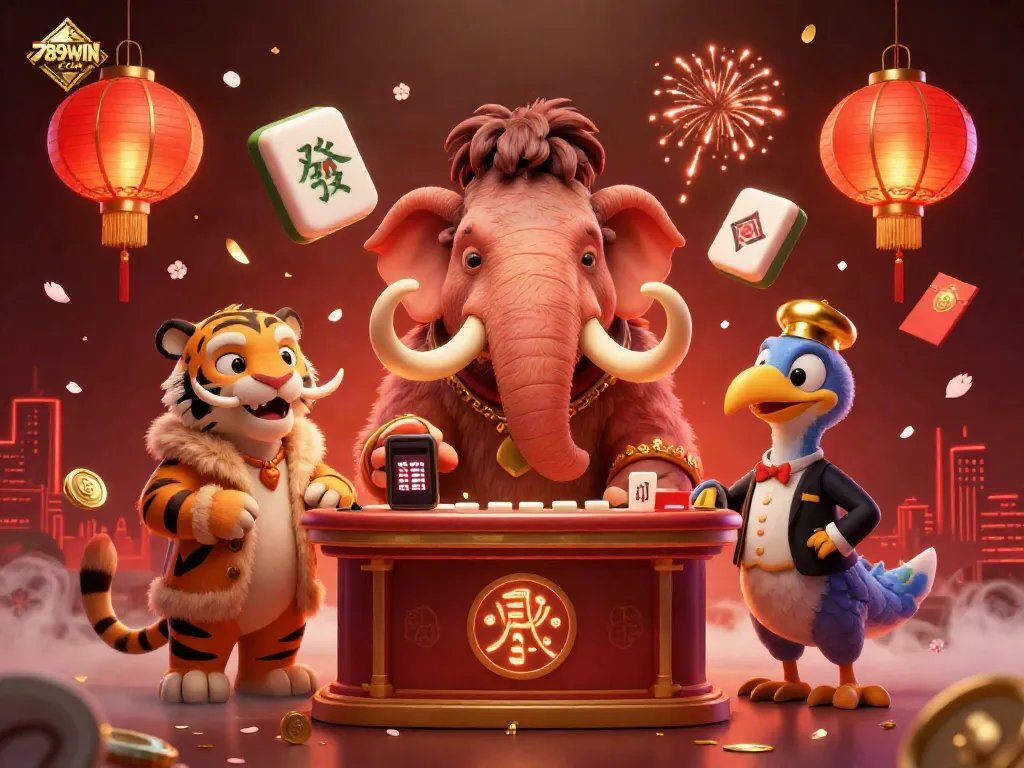 Engage with exciting games at 789WIN COM while a woolly mammoth checks IDs at the entrance.