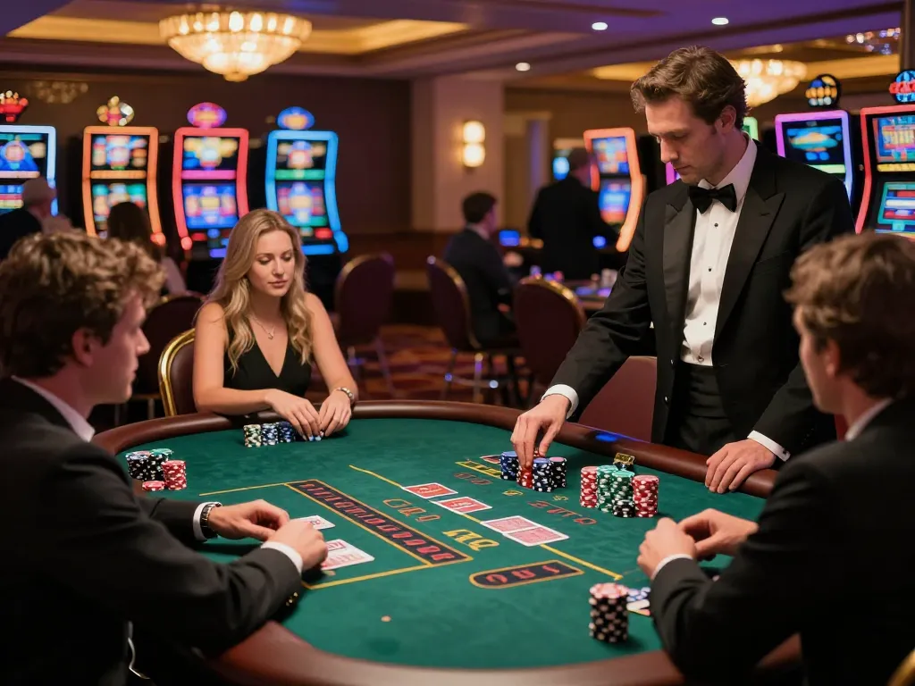 Experience the thrill of blackjack at luck8mb's luxurious casino floor.