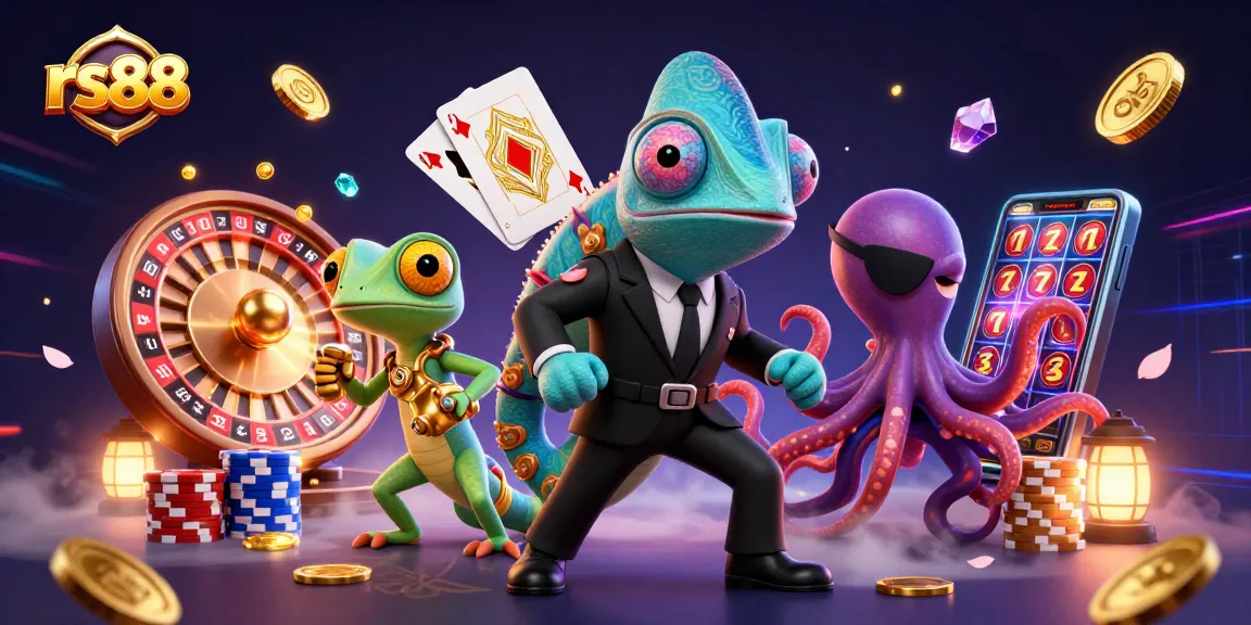 Experience the excitement of rs88 with colorful characters and dynamic casino elements.