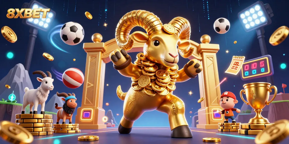 Experience betting with 8XBET, a vibrant casino scene featuring golden elements and dynamic sports.