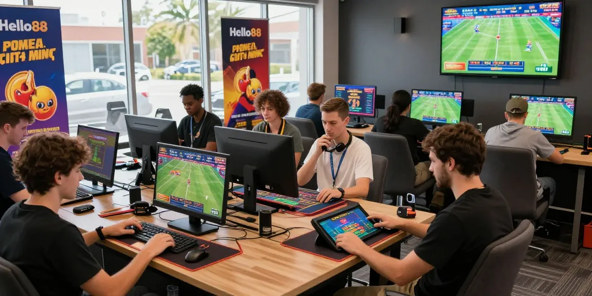 Exciting online gaming experience at Hello88ke.com with diverse players engaged in sports betting and casino games.