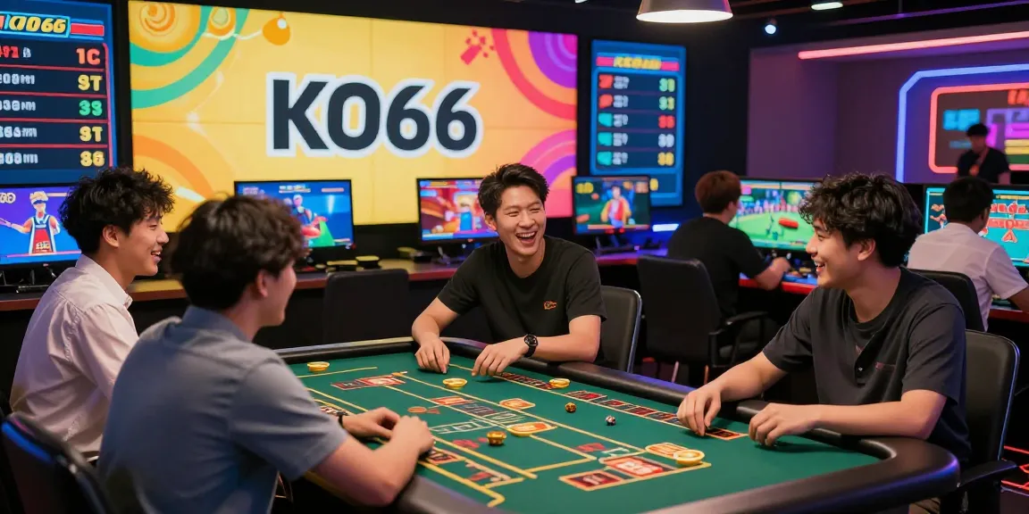 Players enjoying KO66's online gaming platform showcasing vibrant casino games and sports betting activities.