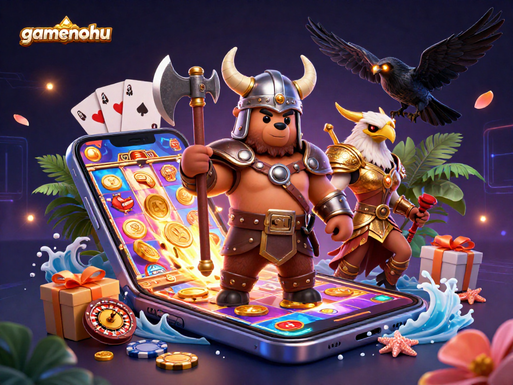 Experience victory with gamenohu featuring dynamic slot games, vibrant characters, and thrilling casino action.