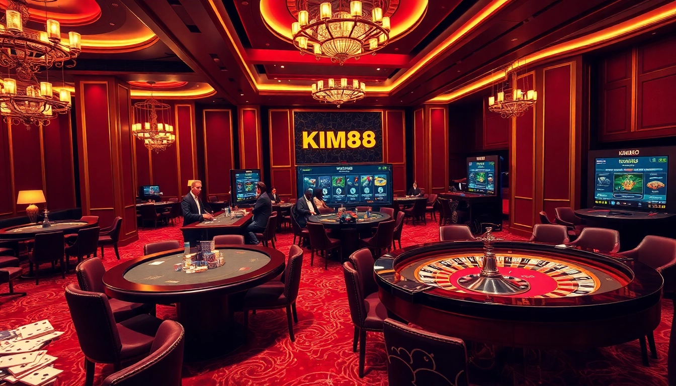 Experience the thrill of nhà cái kim88 with vibrant casino tables and live betting options.