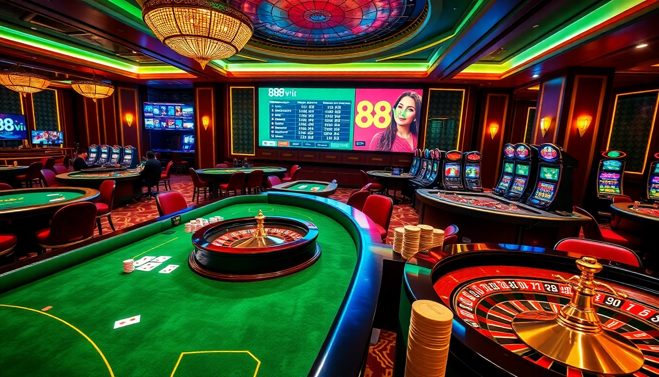 Experience the excitement at 888vi with vibrant casino games, roulette, and engaging players.