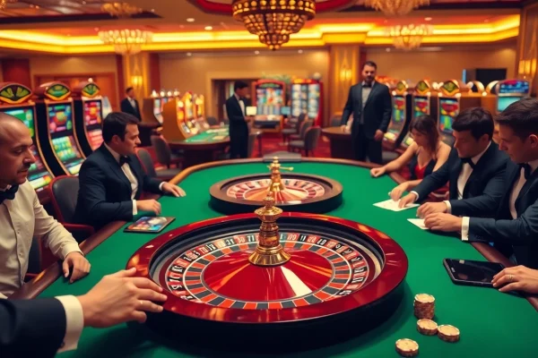 Engaging players at a casino table, showcasing the excitement of gambling with https://tr88.bio/ at the forefront.