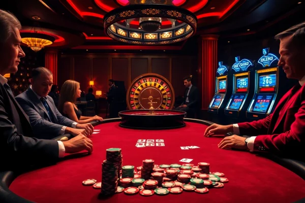 Experience the thrill of gambling in a luxurious casino scene with poker chips, cards, and the excitement of 888vnd bets.