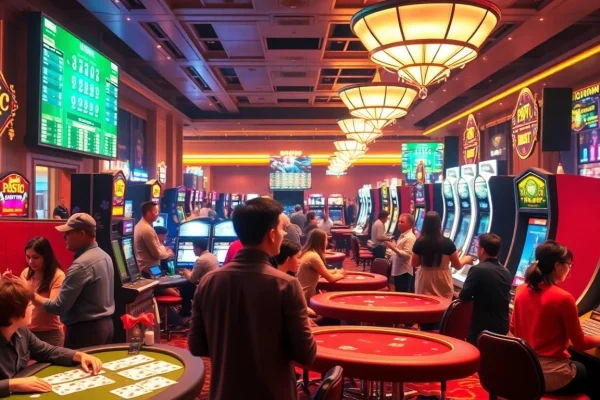 Experience the excitement of online gambling at ev88win.live with vibrant casino games and lively atmosphere.