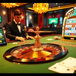 Experience thrilling gameplay at uu88 .com with vibrant casino elements like poker chips and a roulette table.